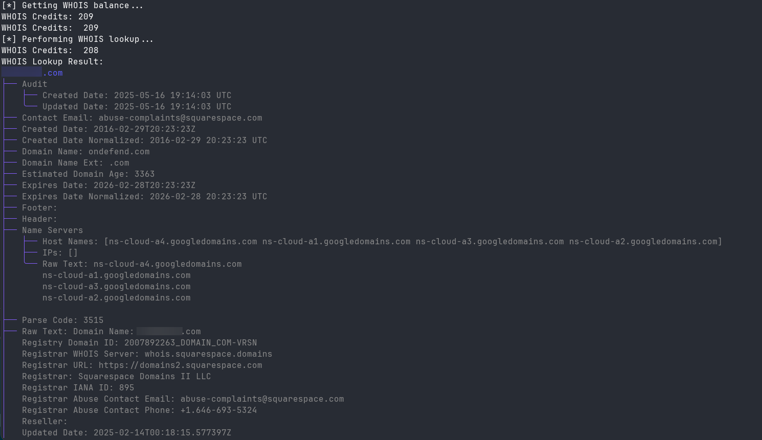 WhoIs Tree View Alt text