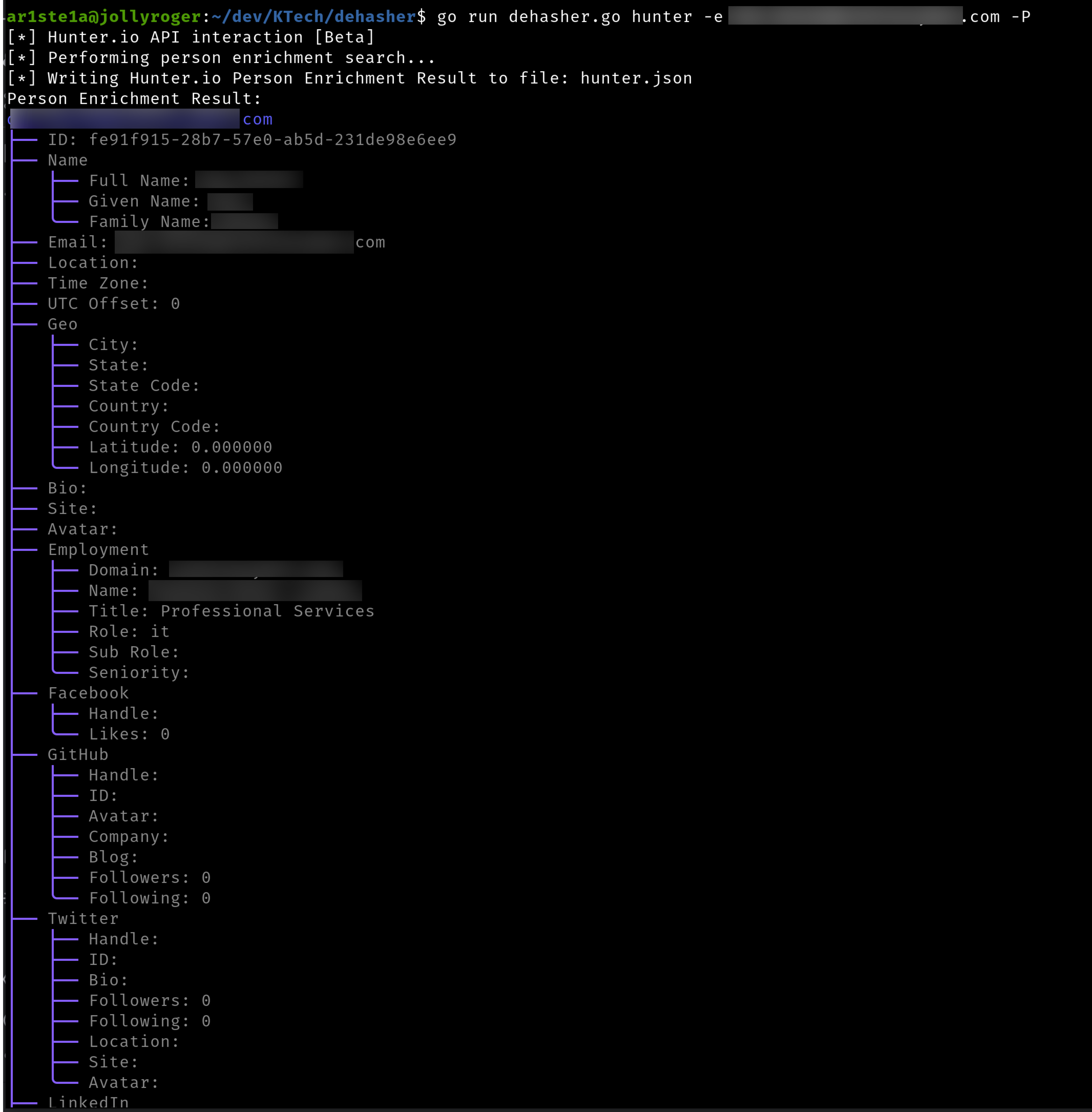 Hunter.io Person Enrichment Alt text